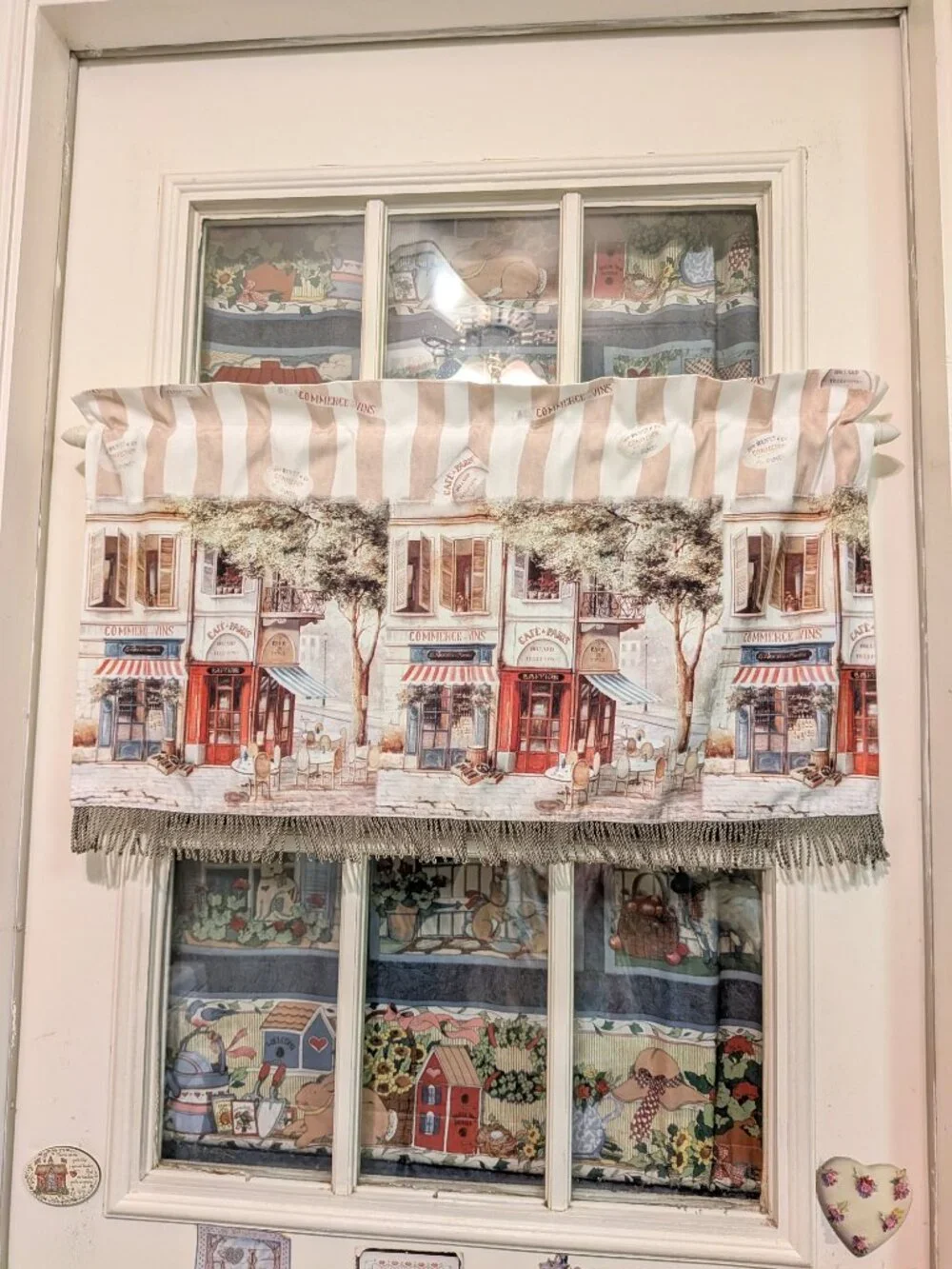 French Paris Cafe Bistro Window Valance Tier Curtains Pair Tweel Home 29